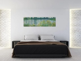 Obraz - Claude Monet, Banks of the Seine, reprodukcje (170x50 cm)