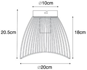 Designerska lampa sufitowa czarna 20 cm - PuaDesignerski Oswietlenie wewnetrzne