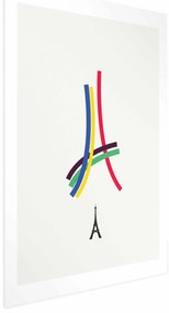 Plakat Abstrakcyjna Wieża Eiffla 60x90 cm bez ramy bez marginesu ARTGEIST B