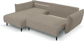 Masseno Narożnik UNO z funkcją spania i pojemnikiem na pościel Narozniki L, Rozkładana sofa - Brązowy, ANTHOLOGY 20