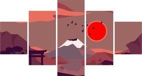 Obraz - Góry Fuji (125x70 cm)