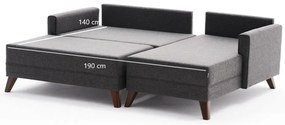 Narożnik rozkładany Bella Mini Right Anthracite