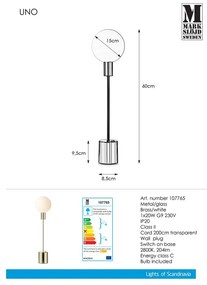 Lampa stołowa w kolorze mosiądzu Markslöjd Uno Table Brass