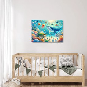 Obraz na szkle - Świat pod wodą (70x50 cm)