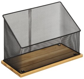Organizer na korespondencję, bambus/metal, 20 x 14 x 29 cm