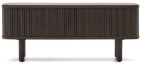 Ciemnobrązowa szafka pod TV w dekorze jesionu 120x50 cm Mailen – Kave Home