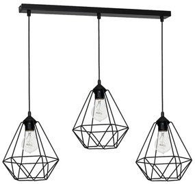 Lampa wisząca BASKET 3xE27/60W/230V czarny