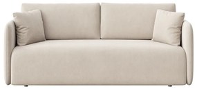 Beżowa aksamitna rozkładana sofa 220 cm Chaum – Rodier