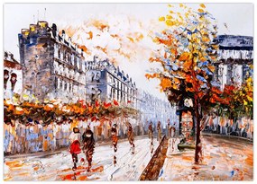 Obraz na szkle - Życie w mieście (70x50 cm)
