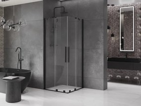 Mexen Velar Duo kabina prysznicowa rozsuwana 80 x 80 cm, transparent, czarna - 871-080-080-02-70
