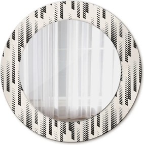 Lustro dekoracyjne okrągłe Wzór w paski