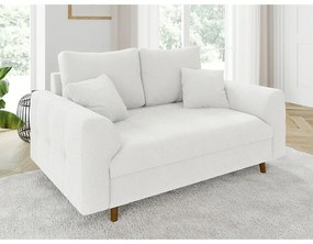 Biała sofa z materiału bouclé 150 cm Ariella – Ropez