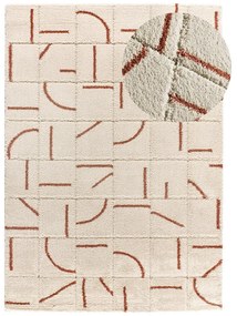 Ceglasto-kremowy dywan 160x230 cm Brenda – Universal