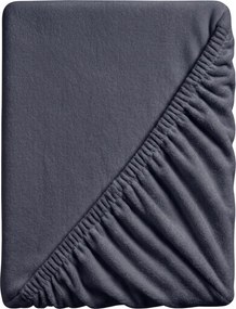 PrzytulneMieszkanie.pl Prześcieradło z mikropluszu SOFT 180x200 cm antracytowo szare