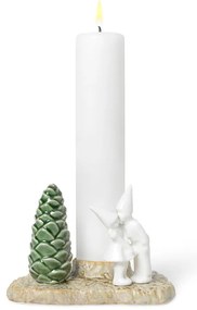 Świąteczny kamionkowy świecznik Kähler Design Christmas Kiss, dł. 17 cm