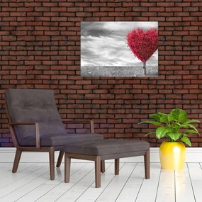 Obraz - serce z koroną drzewa (70x50 cm)