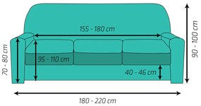 4Home Multielastyczny pokrowiec na kanapę Comfort Plus niebieski, 180 - 220 cm, 180 - 220 cm