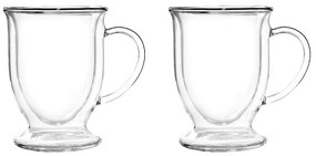 Zestaw 2 szklanek do latte z podwójną ścianką Vialli Design, 250 ml
