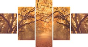 Obraz drogi w jesiennym krajobrazie (125x70 cm)