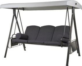 SALERNO Huśtawka ogrodowa, metalowa, szara