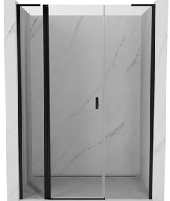 Mexen Mist L drzwi prysznicowe uchylne 145 cm, transparent, czarne - 8A4L-145-001-70-00