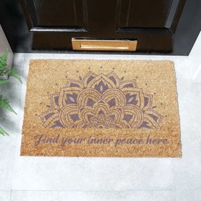 Wycieraczka z włókna kokosowego 40x60 cm Find Your Inner Peace – Artsy Doormats