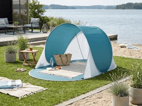 Samorozkładający się namiot plażowy SUNSHADE 190x120 cm, ciemnoniebieski/biały