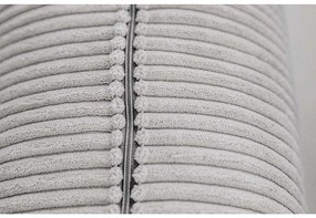 Rozkładana sofa trzyosobowa z pufem SMART SET, jasnoszara