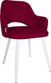 Krzesło Milano tkanina Welur noga metalowa : Kolor nogi - Biały stożek, Kolor tkaniny - VELVET - MG31, Typ siedziska - Siedzisko obrotowe 360°