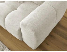 Biały rozkładany/ze schowkiem narożnik z tkaniny szenilowej (lewostronny/z szezlongiem) Roxelane – Bobochic Paris