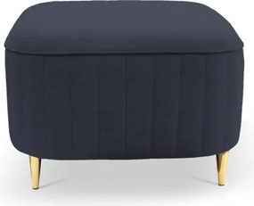 Pufa LAREN w kolorze granatowym w tkaninie CASTEL 79