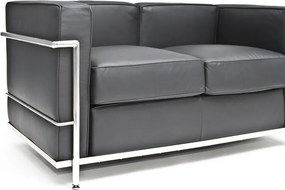Skórzana sofa dwuosobowa Kubik insp. LC2