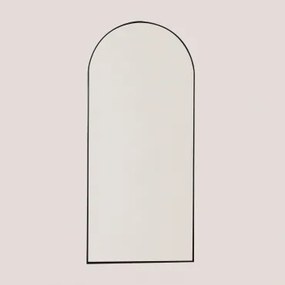 Lustro Ścienne Metalowe Belm Czarna & 80 X 180 Cm - Sklum