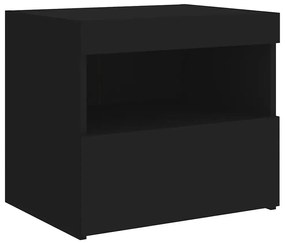Czarna szafka nocna z podświetleniem led K2-M75