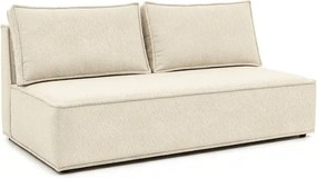 Sofa z Funkcją Spania MAVIA Kremowa Boucle Nowoczesna