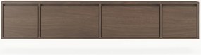 Szafka RTV czterodrzwiowa Zolia 180 cm wisząca - orzech elegant