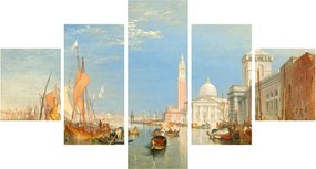 Obraz - Joseph Mallord William Turner, Venice the Dogana and San Giorgio Maggiore, reprodukcje (125x70 cm)