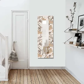 Lustro ścienne z drewnianą ramą 40x120 cm – Wallity