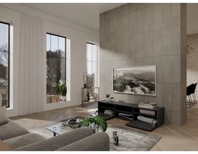 Antracytowa szafka pod TV w dekorze dębu 164x35 cm Schlangen – Germania