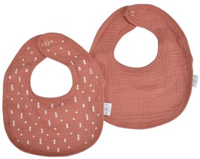 Ceglaste śliniaki muślinowe zestaw 2 szt. – Bébé Douceur
