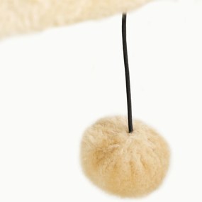 PawHut 5-częściowy zestaw wspinaczkowy dla kota z drapakiem, platformami do skoków, drabinką, domkiem, montowany na ścianie, Beżowy