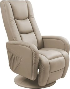 Obrotowy Fotel Wypoczynkowy Masujący Relaksacyjny Cappuccino T2-M31