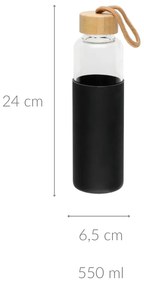 Butelka z silikonową osłonką, 550 ml