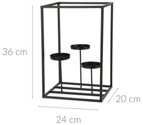 Świecznik na tealighty, 36 cm, metalowy