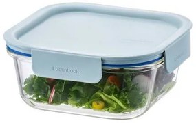 LOCKnLOCK Kwadratowy szklany słoik CLEAR, 750 ml,miętowy, 750 ml