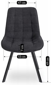 Zestaw Stół Okrągły TEO 100 cm Dąb Rustykalny/Czarny i 4 Krzesła Tapicerowane RICK 2 Czarne Nowoczesne Loft