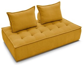 Musztardowa sofa z materiału bouclé 175 cm Elisa – Bobochic Paris
