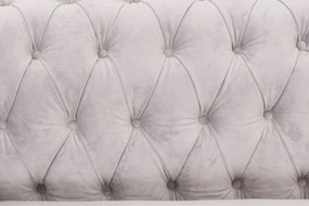 Sofa Chesterfield Classic Velvet Light Grey 3-os.