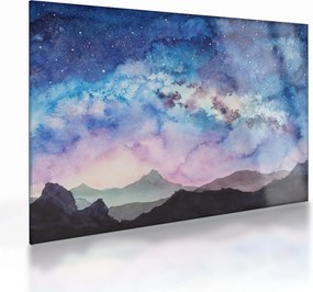 Obraz na szkle - Droga Mleczna, akwarela (70x50 cm)