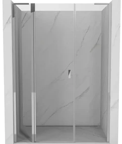 Mexen Mist L drzwi prysznicowe uchylne 145 cm, transparent, chrom - 8A4L-145-001-01-00